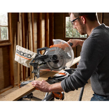 Load image into Gallery viewer, RIDGID 15 Amp 10 in. Dual Miter Saw with LED Cut Line Indicator