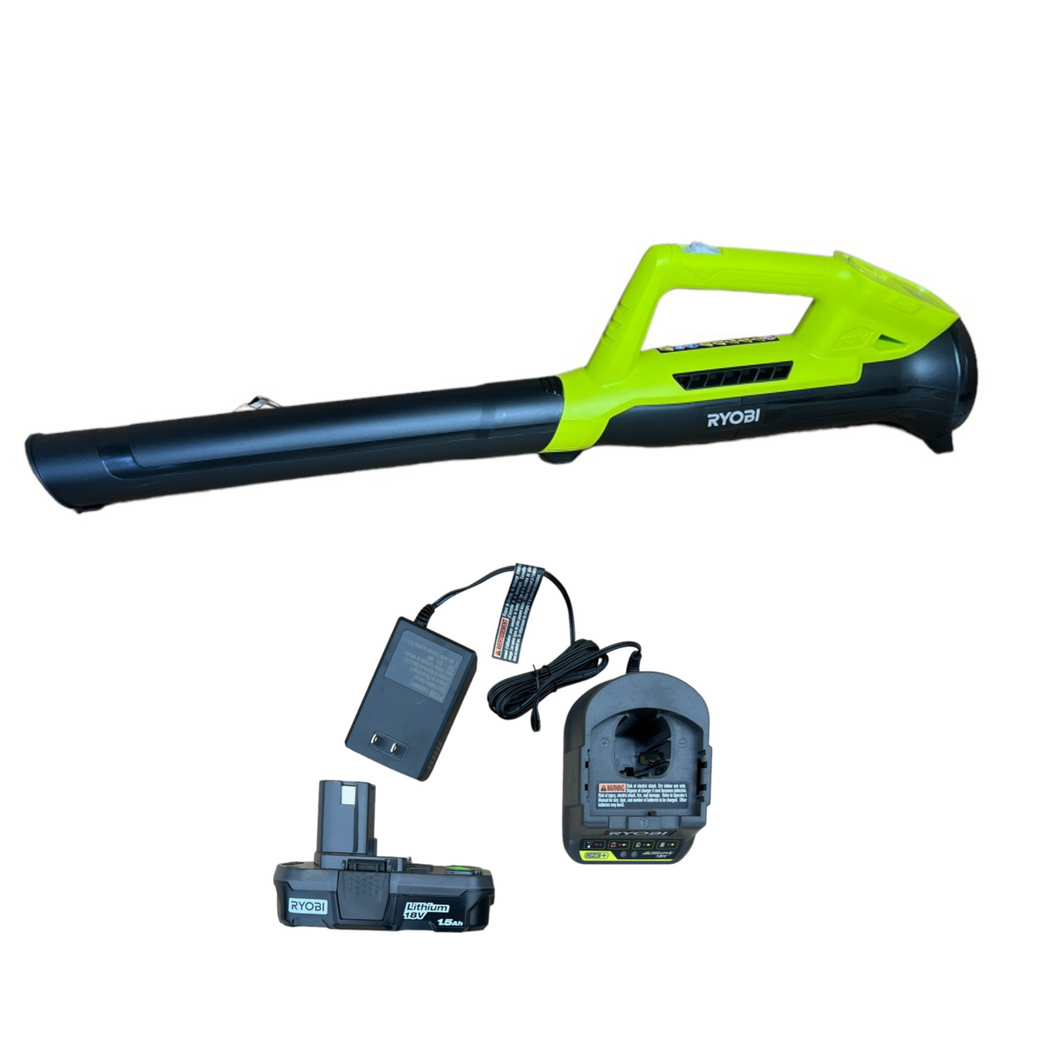 18 Volt Cordless 200 CFM 90 MPH Leaf Blower Kit Battery Charger