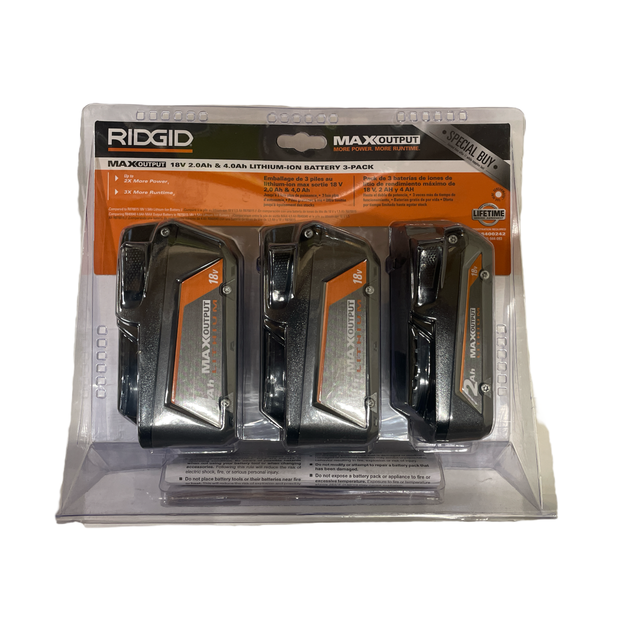RIDGID 18V 4.0 Ah MAX OUTPUT Lithium Ion Battery 2 Pack 18V 2.0 Ah Ryobi Deal Finders