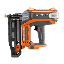 Load image into Gallery viewer, RIDGID 18-Volt Cordless Brushless HYPERDRIVE 16-Gauge 2-1/2 in Straight Finish Nailer, 2 Ah Battery, Charger, Belt Clip and Bag