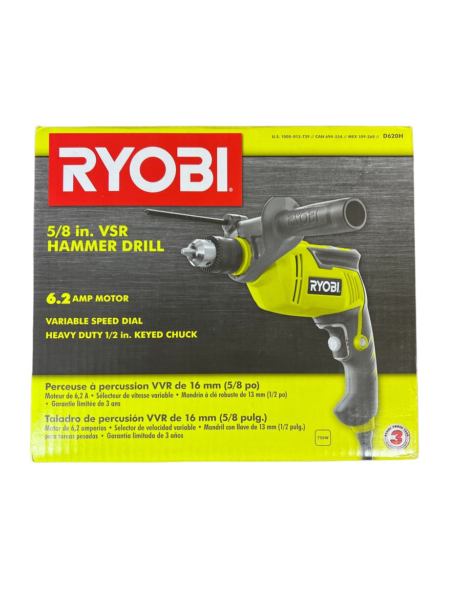 Amp Corded 5/8 Variable Speed Hammer Drill – Ryobi Deal