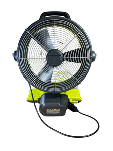 thumbnail image 2 of RYOBI ONE+ 18V Cordless Misting Fan - 12" Whisper Series Air Cannon With Garden Hose Connection 2 of 6