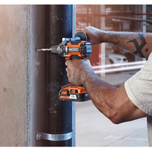 Load image into Gallery viewer, RIDGID 18-Volt Lithium-Ion Brushless 1/2 in. Compact Hammer Drill Kit with (2) 2.0 Ah Batteries, Charger, and Bag