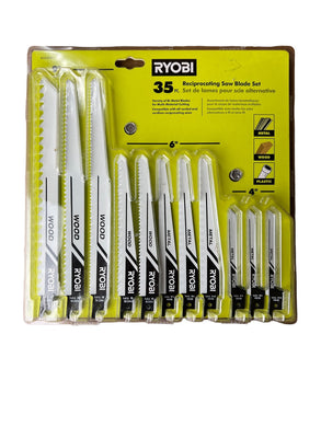 RYOBI A233501 Multi-Purpose Reciprocating Saw Blade Set (35-Piece)