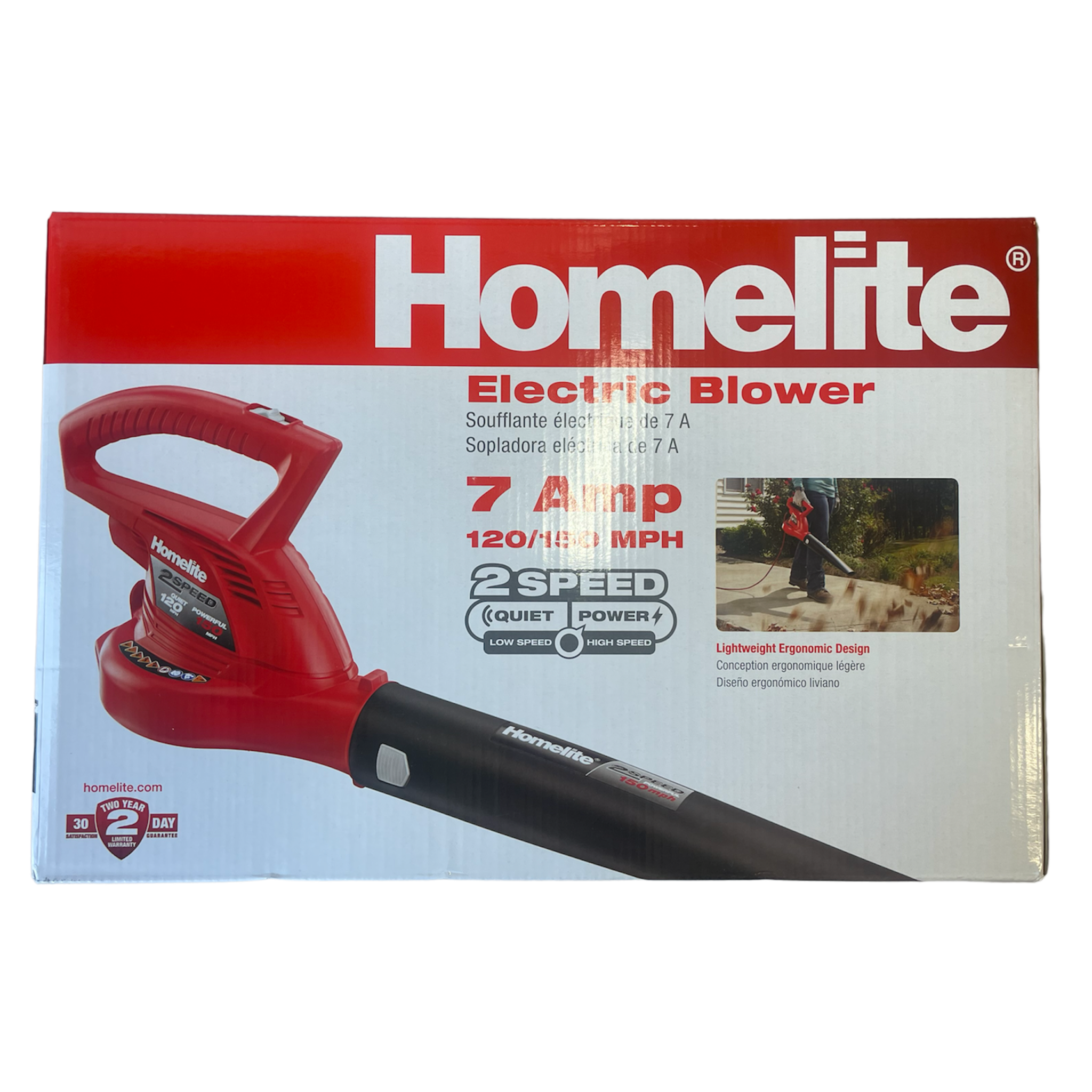 Homelite 150 MPH 233 CFM 7 Amp Electric Leaf Blower/Sweeper Homelite 150 MPH 233 CFM 7 Amp Electric Leaf Blower/Sweeper