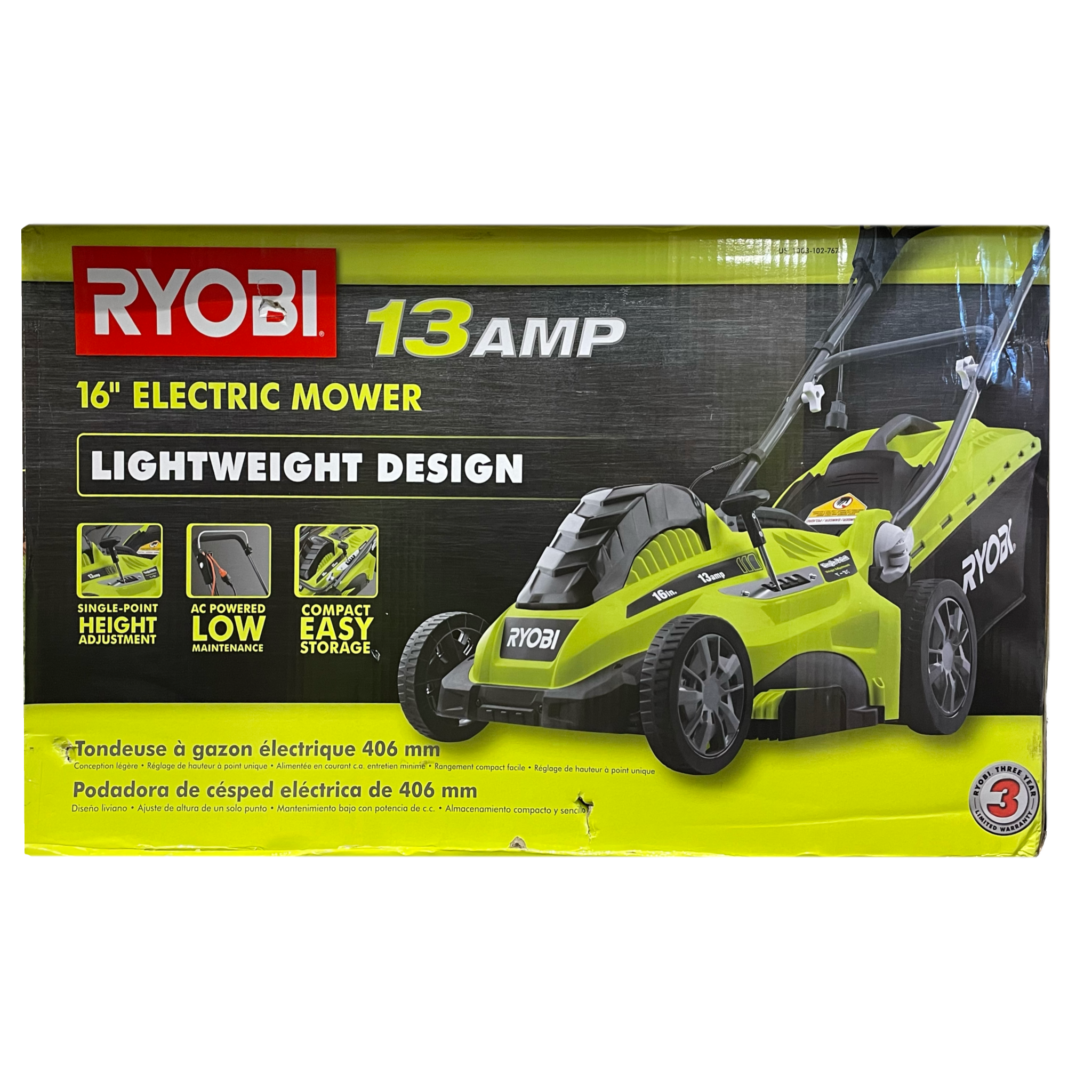Self Propelled Ryobi 1900w Electric Lawn Mower Home Depot Ryobi 16