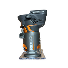 Load image into Gallery viewer, RIDGID R860443 18-Volt OCTANE Brushless Cordless Compact Fixed Base Router with 1/4 in. Bit, Round and Square Bases and Collet Wrench