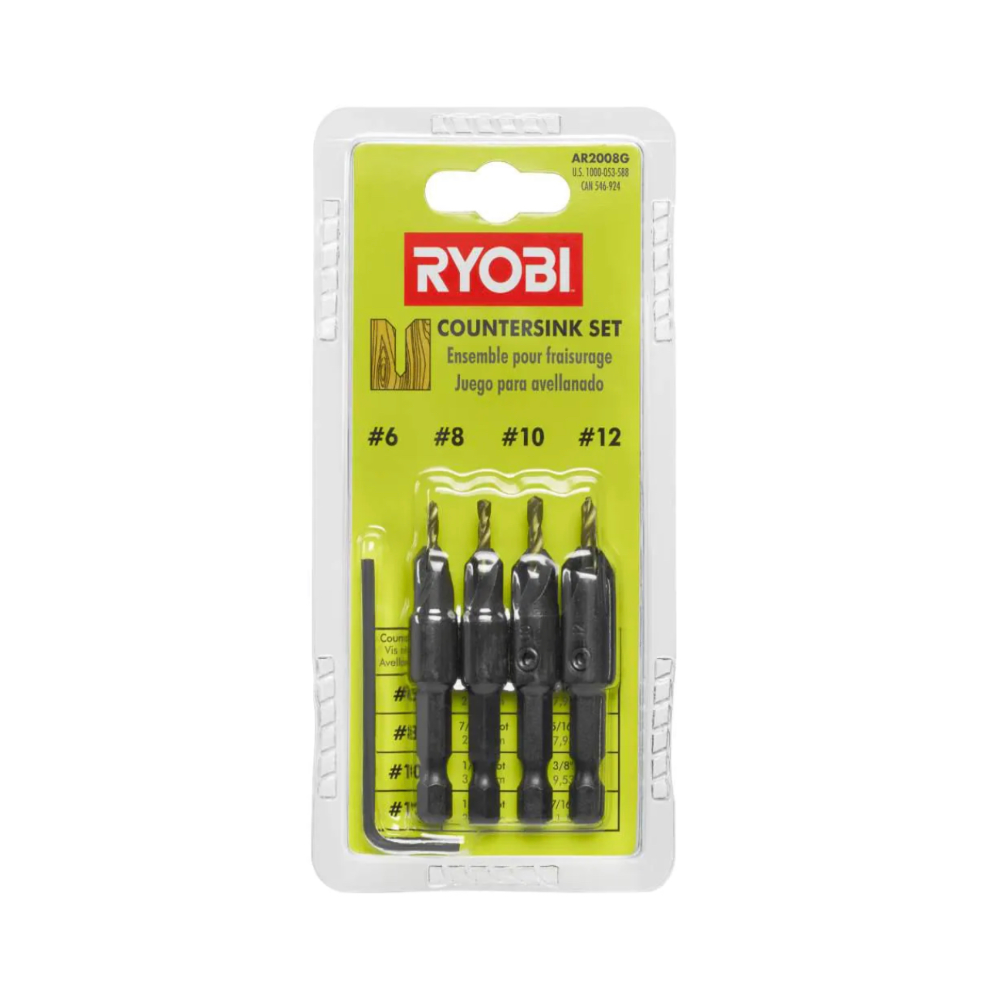 CLEARANCE SpeedLoad 5 Piece Power Groove Countersink Set Ryobi