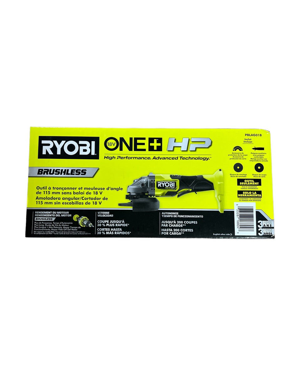 ONE+ HP 18V Brushless Cordless 4-1/2 Angle Grinder (Tool Only