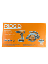 Load image into Gallery viewer, RIDGID R9207 18-Volt Cordless 1/2 in. Drill/Driver and 6-1/2 in. Circular Saw Combo Kit with 2.0 Ah and 4.0 Ah Battery, Charger, and Bag