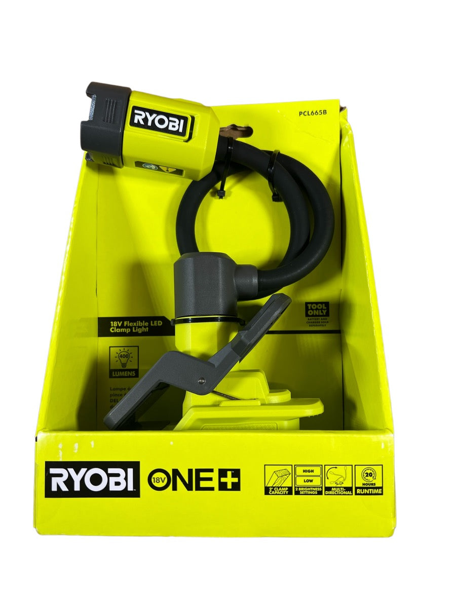 Lumens Ryobi One+ Lampe ONE+ 18-Volt Cordless Flexible LED Clamp