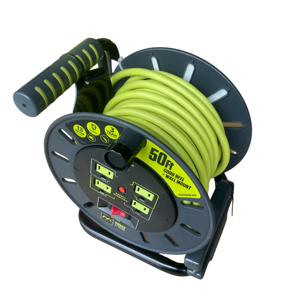 50 ft. 13 Amp 14 AWG Medium Open Reel with 4-Sockets – Ryobi Deal Finders