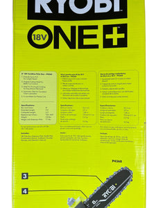 Ryobi P4360 18-Volt ONE+ 8 in. Lithium-Ion Battery Pole Saw (Tool Only)