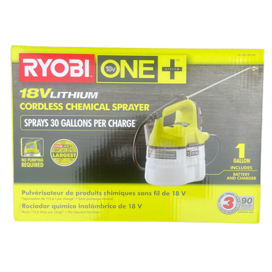 Ryobi P2810 18-Volt ONE+ Lithium-Ion Cordless Chemical Sprayer - Battery and Charger Included