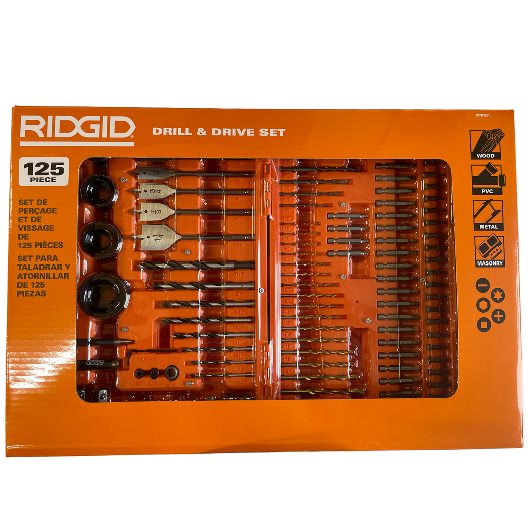 RIDGID AC981251 Drill & Drive Set (125-Piece)