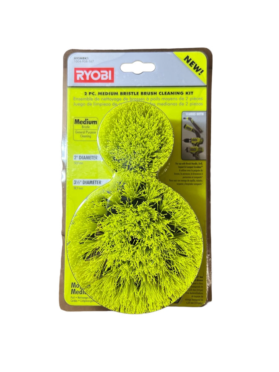 Medium Bristle Brush Cleaning Accessory Kit (2-Piece) – Ryobi Deal Finders