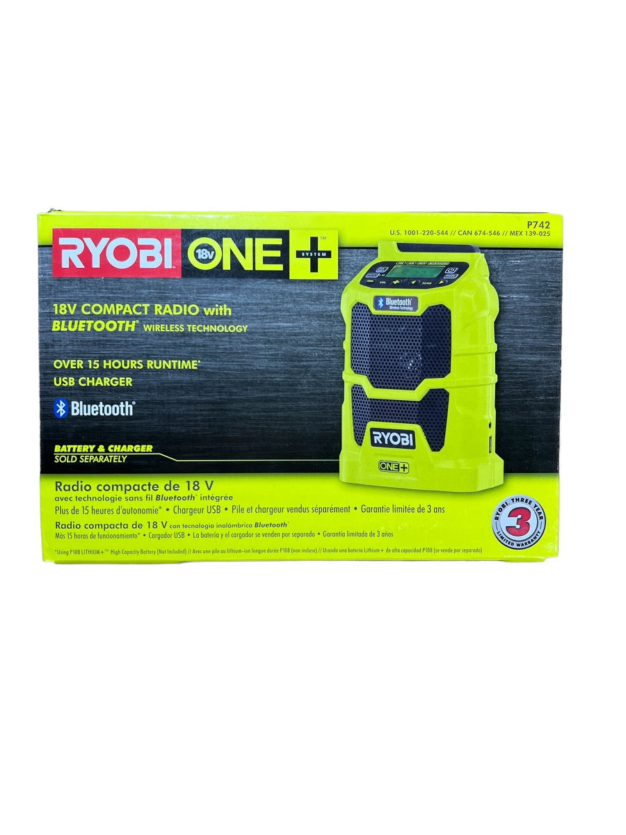 18-Volt ONE+ Cordless Compact Radio with Bluetooth Wireless Technology (Tool Only)
