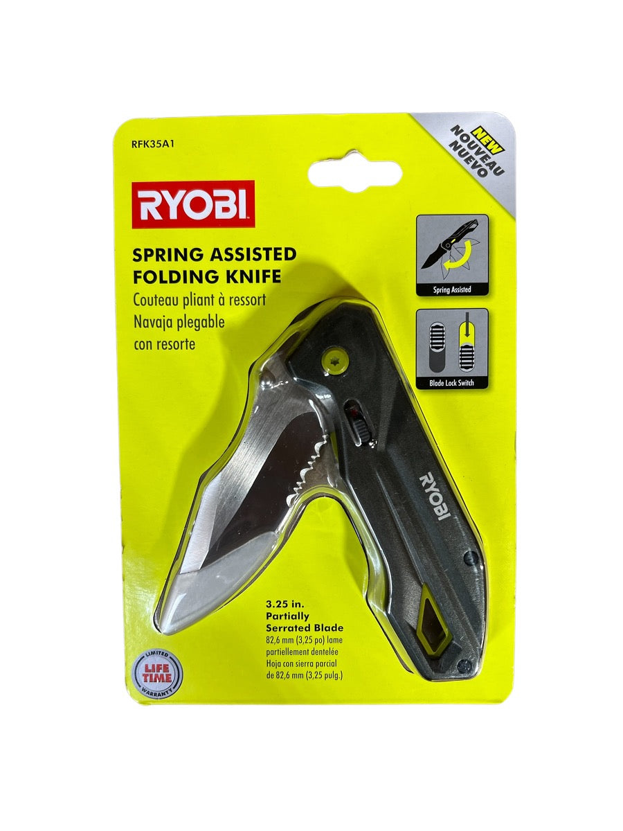 RYOBI Spring Assisted Folding Knife