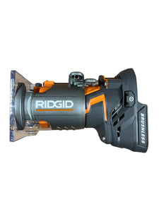 RIDGID 18-Volt OCTANE Brushless Cordless Compact Fixed Base Router with 1/4 in. Bit, Round and Square Bases and Collet Wrench