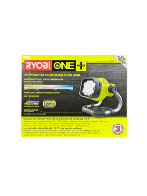 Ryobi P795 18-Volt ONE+ Hybrid LED Color Range Work Light (Tool Only)