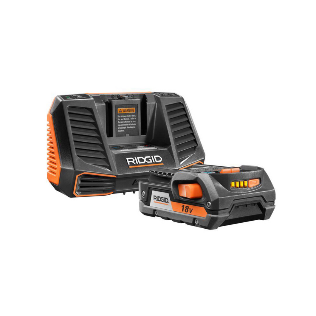 Ridgid 18 volt lithium battery and charger hotsell