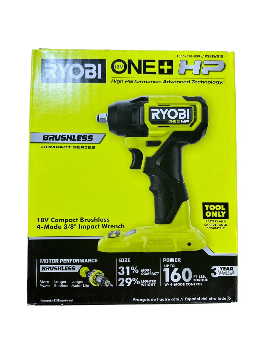 ONE+ HP 18V Brushless Cordless Compact 3/8 Impact Wrench (Tool Only)