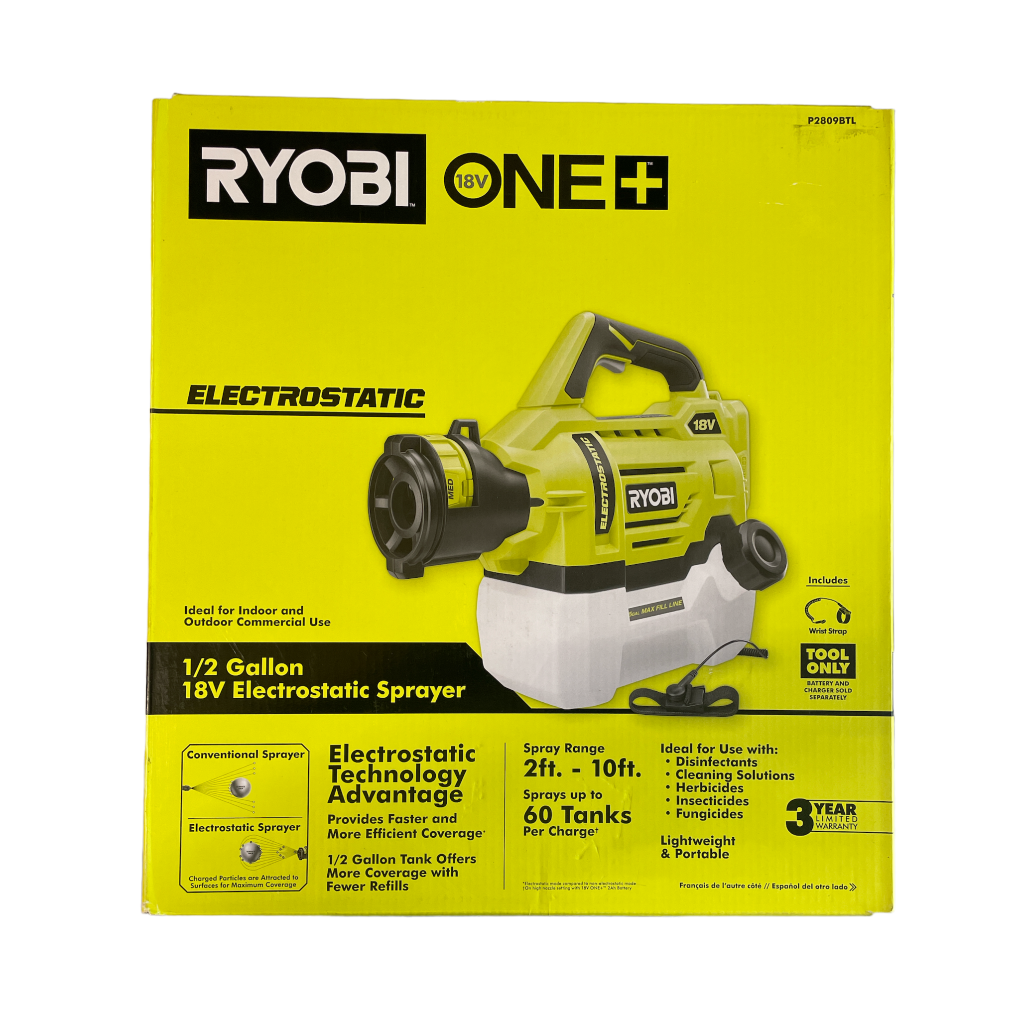 18V ONE+™ 2 Gallon Chemical Sprayer - RYOBI Tools