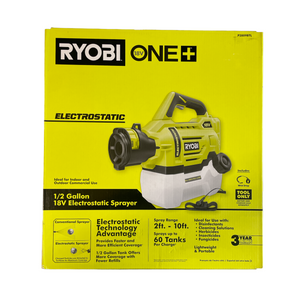 Ryobi P2809 ONE+ 18-Volt Cordless Electrostatic 0.5 Gal. Sprayer (Tool Only)