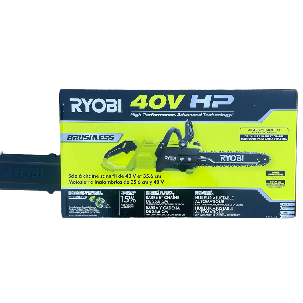 Ryobi 14 inch chainsaw 40v deals