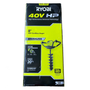 RYOBI RY40701 40-Volt HP Brushless Cordless Earth Auger with 8 in. Bit (Tool Only)