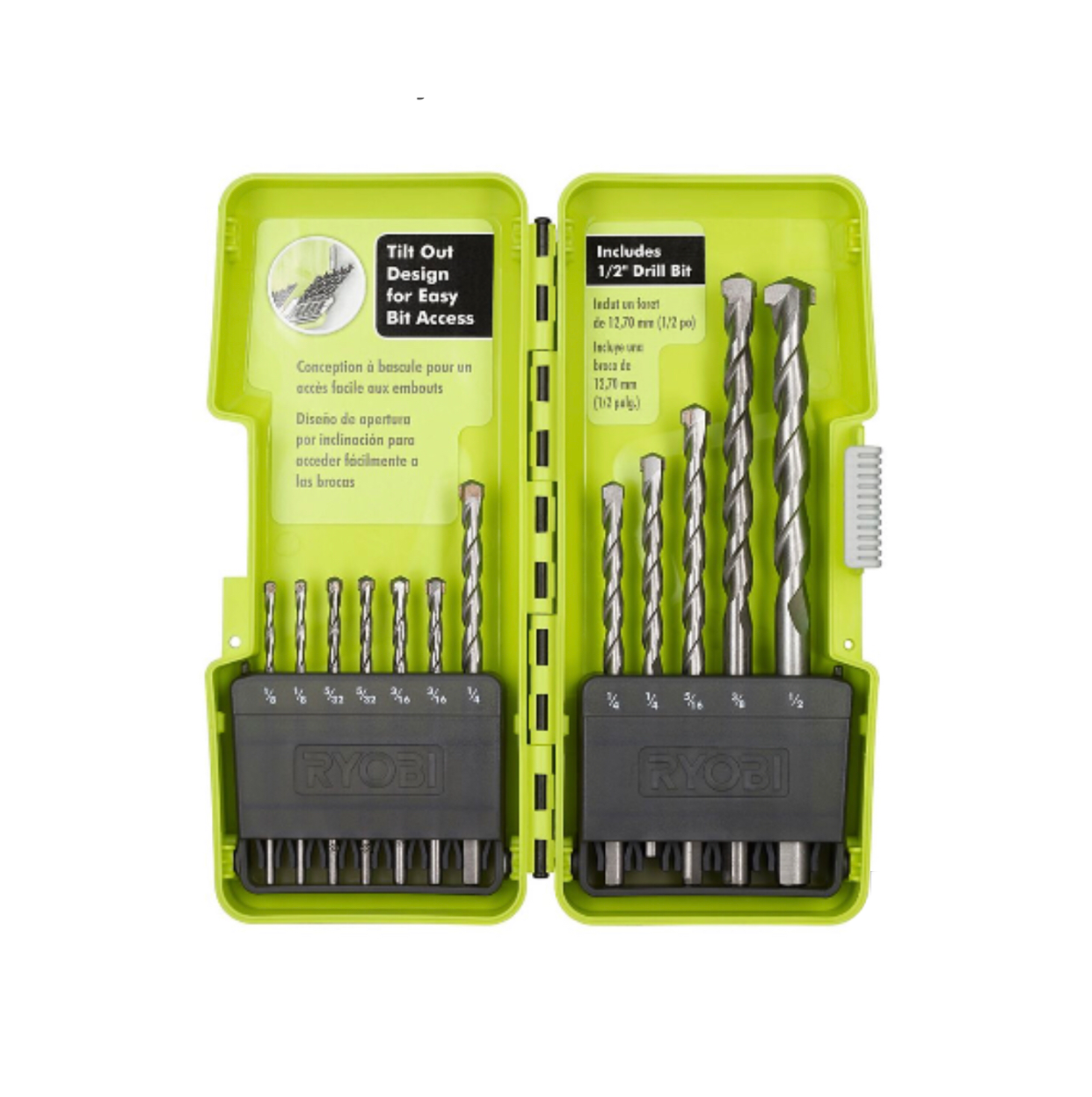 RYOBI Masonry Drill Bit Set 12 PC Ryobi Deal Finders