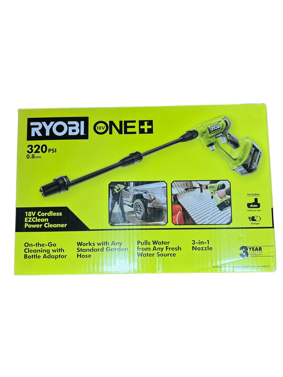 Ryobi RY120352K 18-Volt ONE+ EZClean 320 PSI 0.8 GPM Cordless Cold Water Power Cleaner with Battery and Charger
