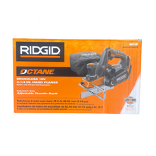 Load image into Gallery viewer, RIDGID R8481B 18V OCTANE Brushless Cordless 3-1/4 in. Hand Planer (Tool Only) with Dust Bag