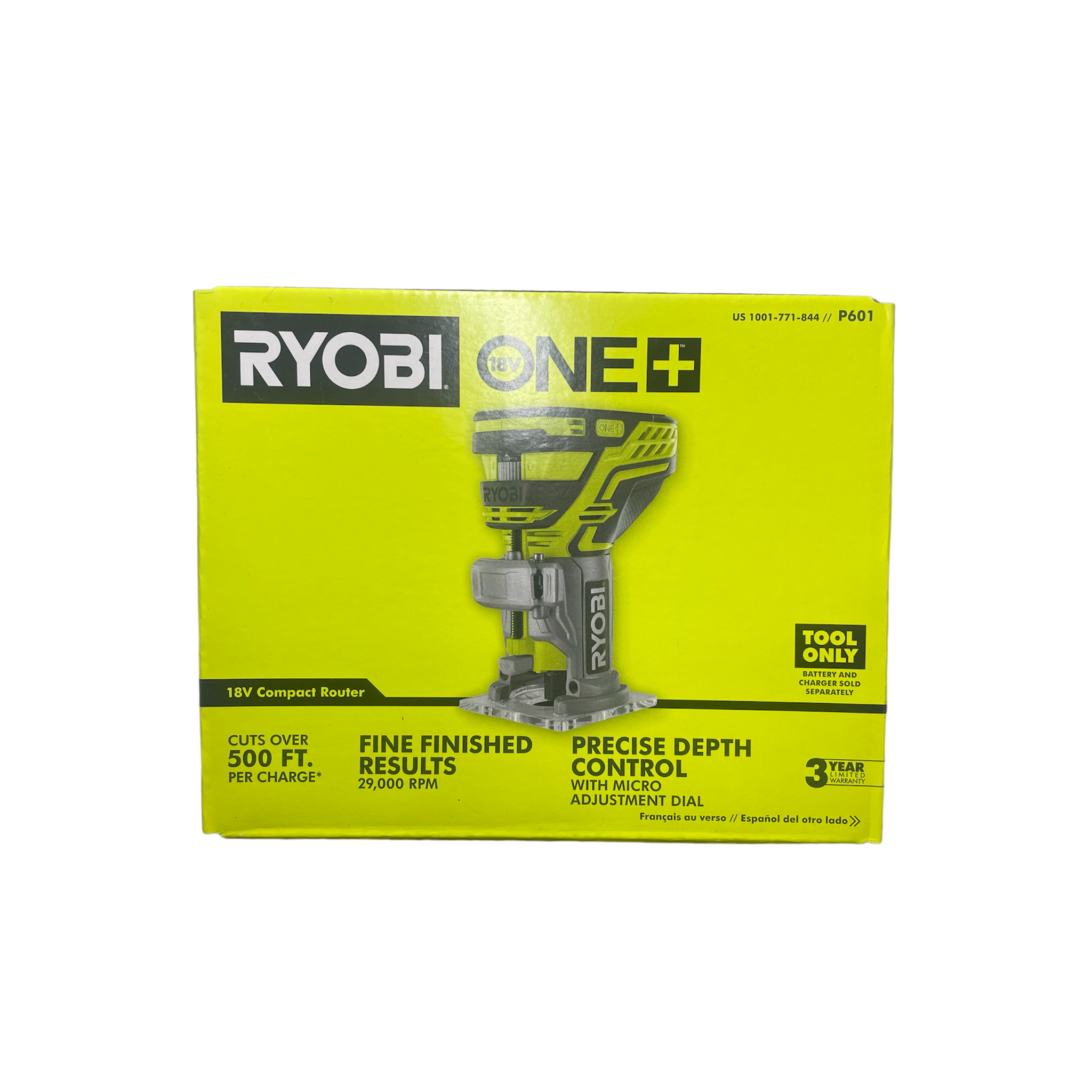 18-Volt ONE+ Cordless Fixed Base Trim Router (Tool Only) with Tool Free Depth Adjustment 18-Volt ONE+ Cordless Fixed Base Trim Router (Tool Only) with Tool Free Depth Adjustment