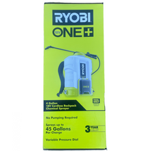 Load image into Gallery viewer, Ryobi P2806BTL ONE+ 18-Volt Lithium-Ion Cordless 4 Gal. Backpack Chemical Sprayer