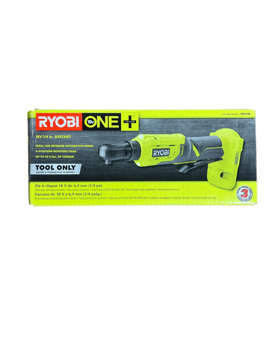 18-Volt ONE+ Cordless 1/4 in. 4-Position Ratchet (Tool Only)