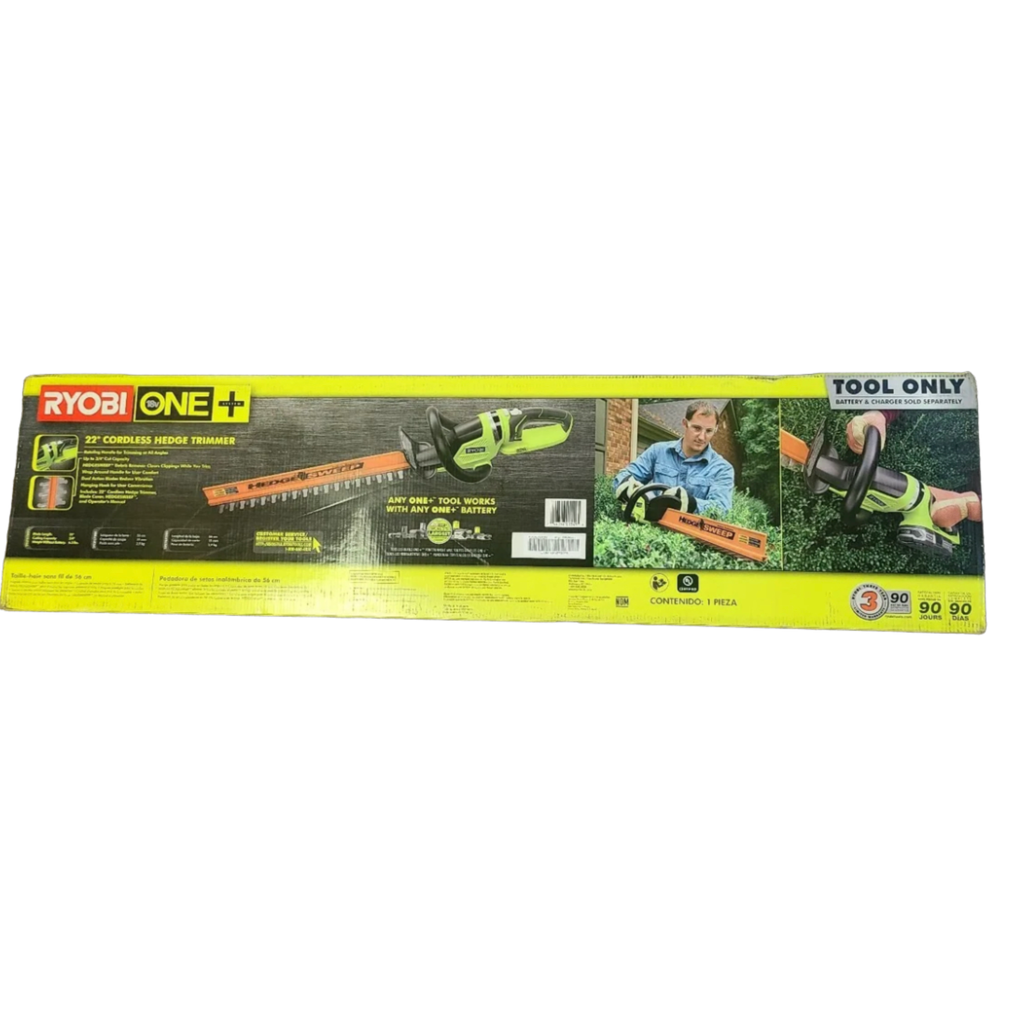 ONE 22 in. 18 Volt Lithium Ion Cordless Hedge Trimmer Tool Only Ryobi Deal Finders