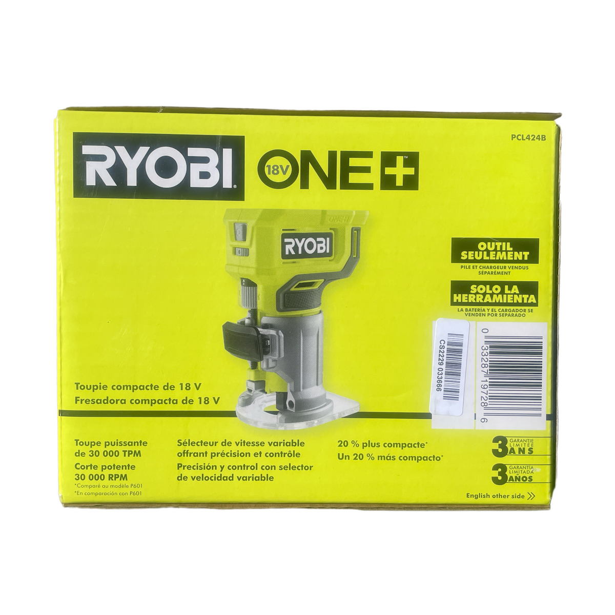 ONE+ 18-Volt Cordless Compact Fixed Base Router (Tool Only) – Ryobi ...