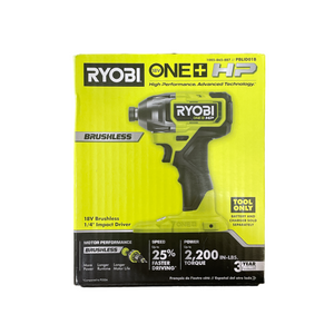 RYOBI PBLID01 ONE+ HP 18V Brushless Cordless 1/4 in. Impact Driver(Tool Only)