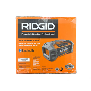 RIDGID R84087 18-Volt Cordless Hybrid Jobsite Radio with Bluetooth Wireless Technology