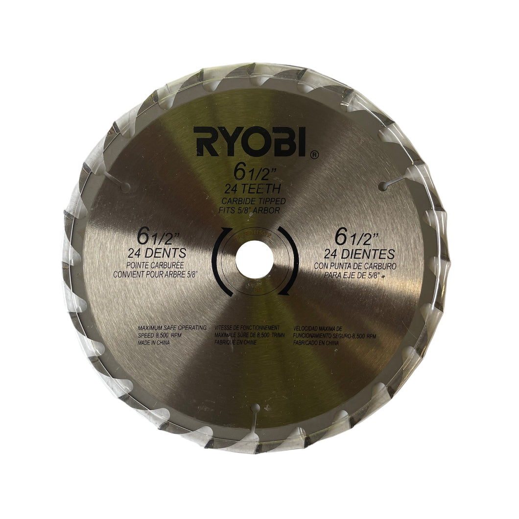 RYOBI Replacement 6-1/2 in. 24 Teeth Carbide Tipped Circular Saw Blade