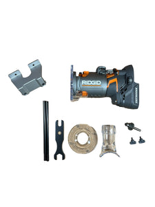 RIDGID 18-Volt OCTANE Brushless Cordless Compact Fixed Base Router with 1/4 in. Bit, Round and Square Bases and Collet Wrench