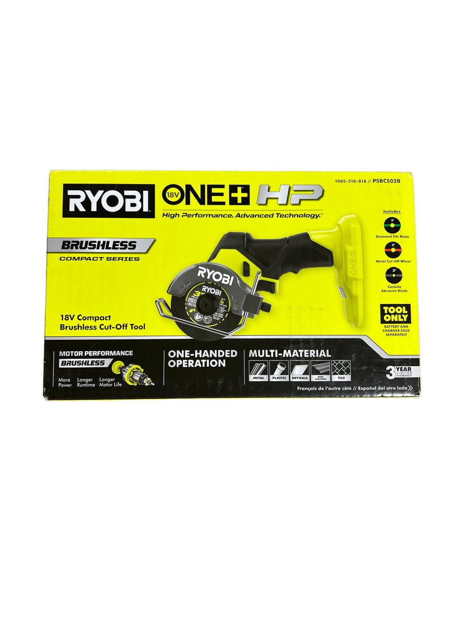 Compact Brushless Psbcs02b RYOBI PSBRS01B-PSBCS02B ONE+ HP 18V