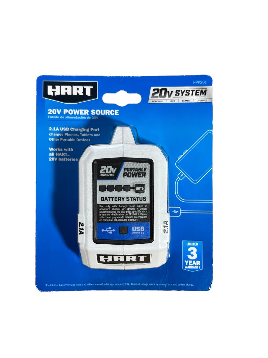 HART 20Volt Portable Power with 2 USB Charging Ports (Tool Only