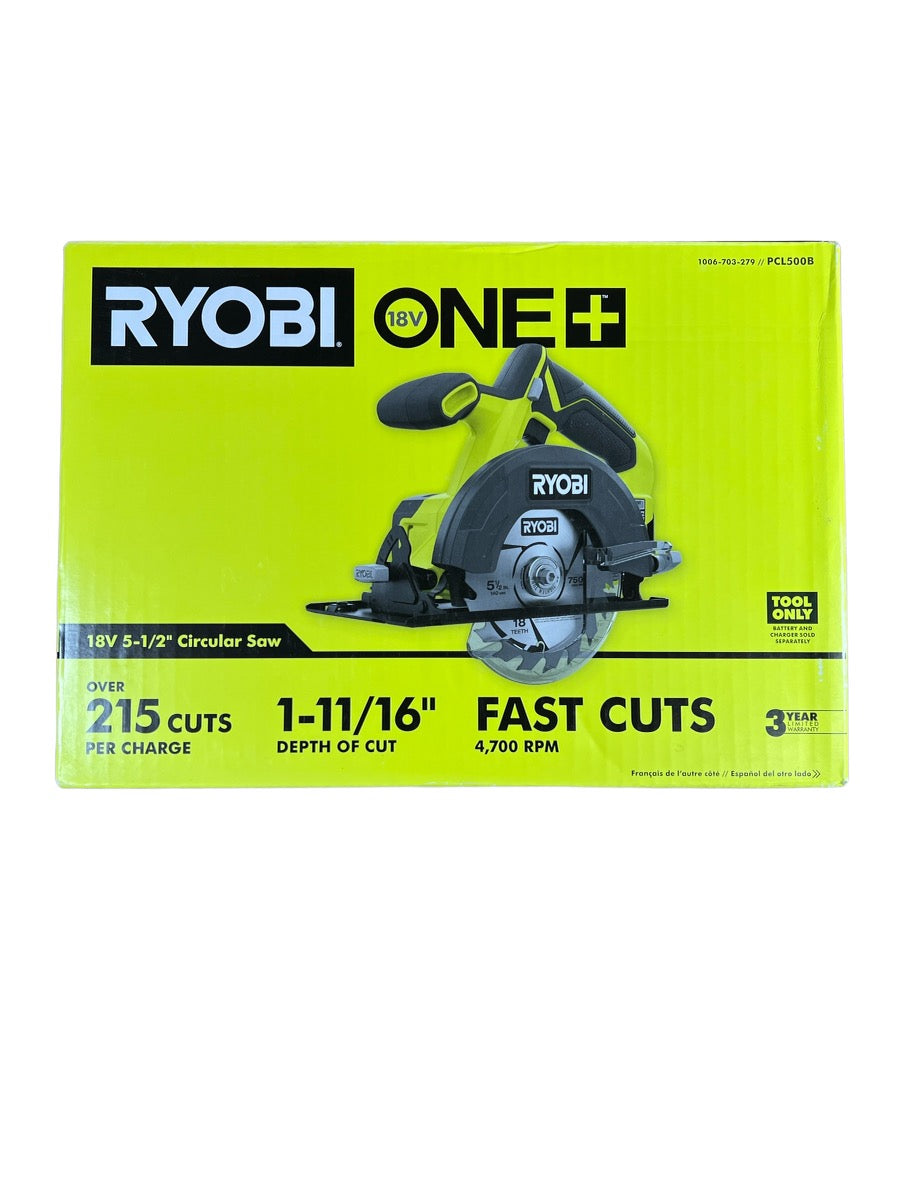 Ryobi One P505 18V Lithium Ion Cordless 5 1/2 4,700 RPM Circular