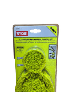 Ryobi A95MBK1 Medium Bristle Brush Cleaning Accessory Kit (2-Piece)
