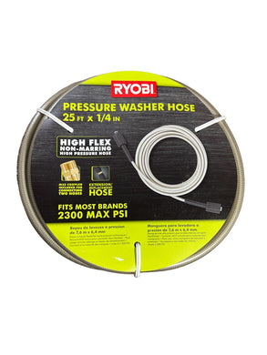 RYOBI 1/4 in. x 25 ft. 2,300 PSI Pressure Washer Replacement/Extension Hose