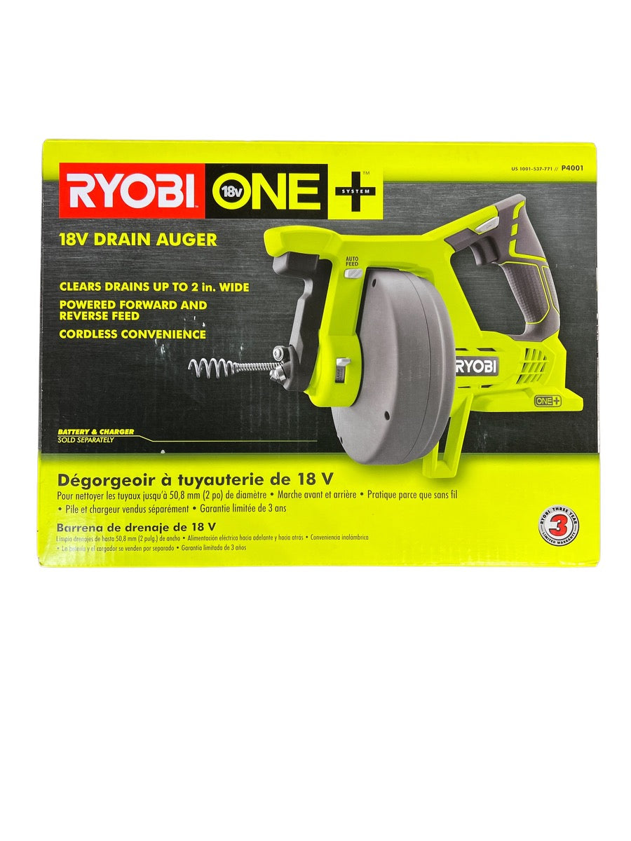 18-Volt ONE+ Cordless Drain Auger (Tool Only) – Ryobi Deal Finders