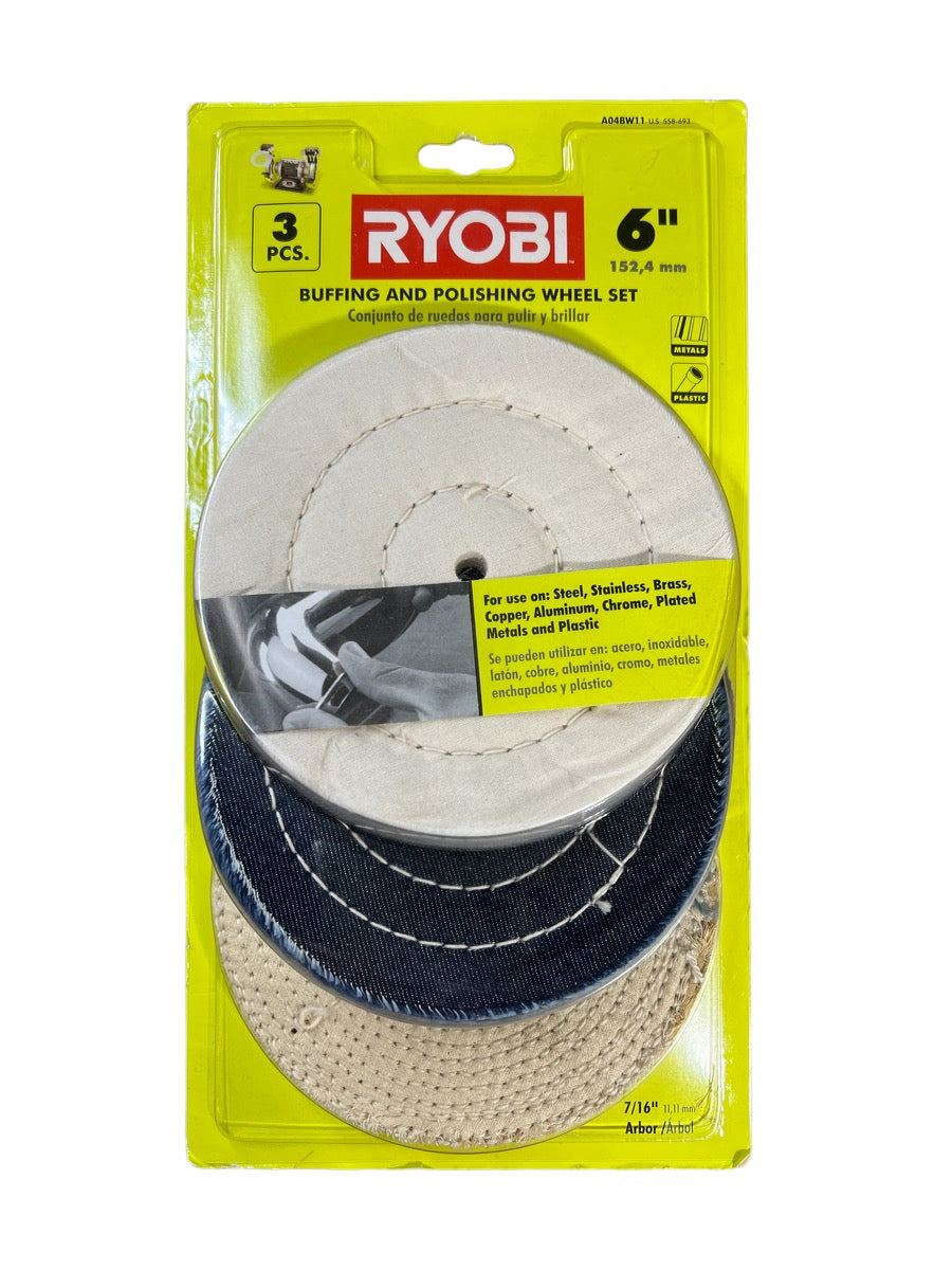 6 in. Buffing Wheel Set (3Piece) Ryobi Deal Finders