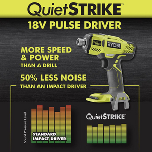 CLEARANCE 18 Volt ONE Cordless 1 4 in. Hex QuietSTRIKE Pulse